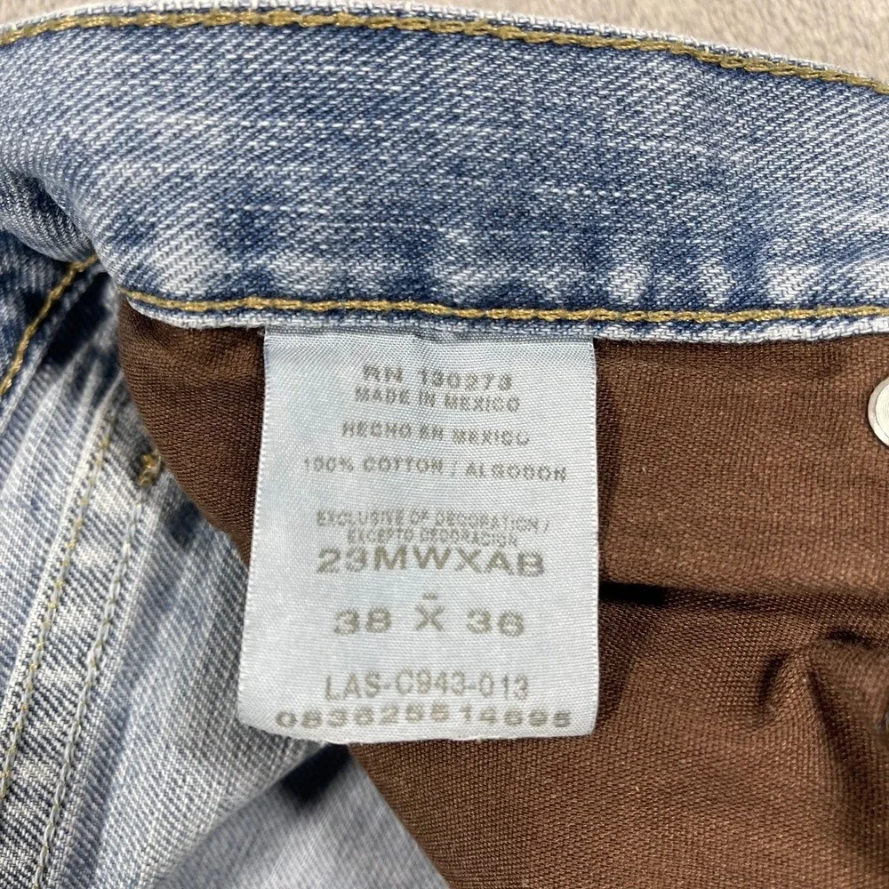 Wrangler‎ Style 23 Jeans Mens 38(36)x36(35) Light Wash Relaxed Straight 23MWXAB